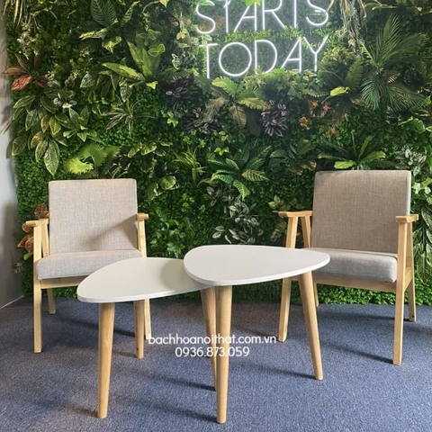 GHẾ SOFA TAY DẸT ĐƠN GỖ CAO SU - SFG02