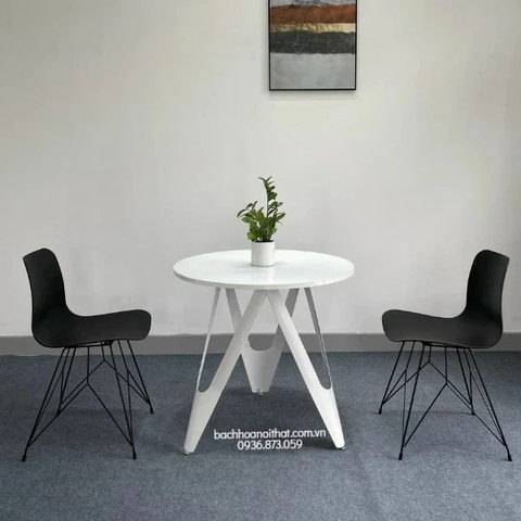 BÀN CAFE CHÂN KIỀNG MẶT GỖ - BCF53