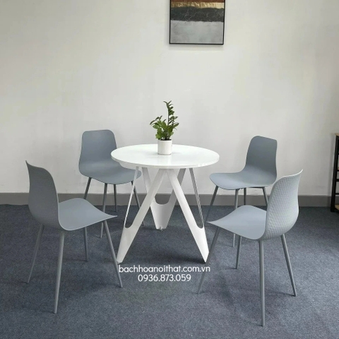 BÀN CAFE CHÂN KIỀNG MẶT GỖ - BCF53