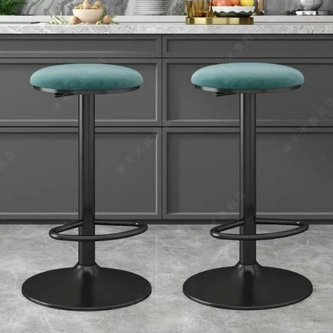 GHẾ BAR ĐÔN TRÒN CHÂN SƠN ĐEN - BAR30