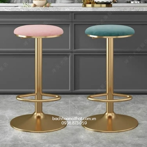 GHẾ BAR ĐÔN TRÒN CHÂN SƠN VÀNG - BAR31