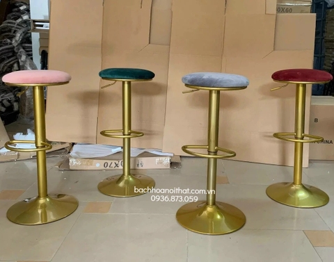 GHẾ BAR ĐÔN TRÒN CHÂN SƠN VÀNG - BAR31