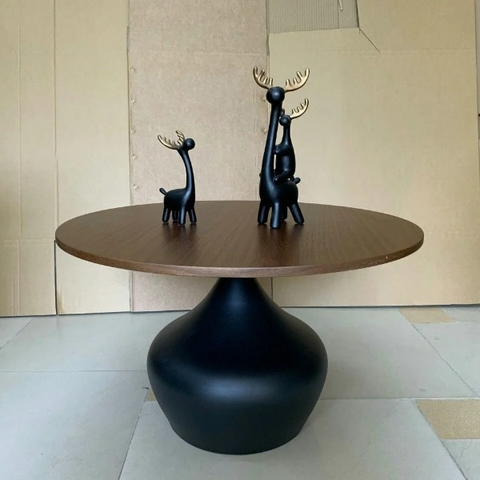 BÀN TRÀ SOFA BÌNH HOA MẶT GỖ CHÂN SẮT - BTG26