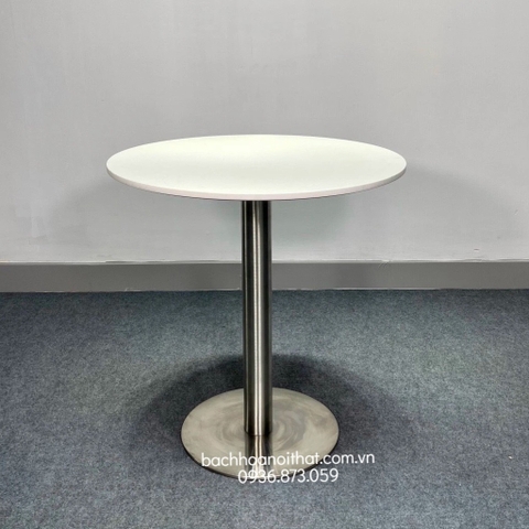 BÀN CAFE MẶT GỖ MDF SƠN CHÂN INOX - BCF62