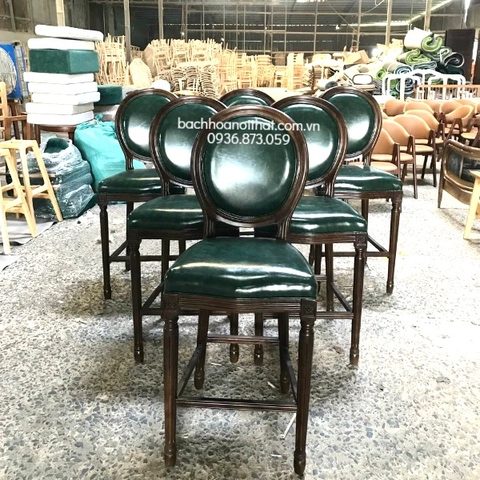 GHẾ BAR LOUIS GỖ CAO SU - BAR39