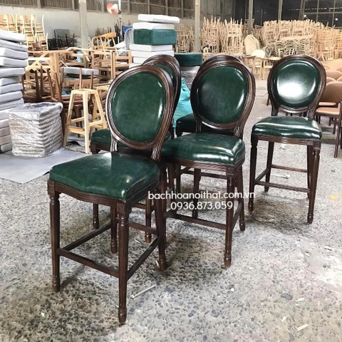GHẾ BAR LOUIS GỖ CAO SU - BAR39