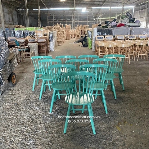 GHẾ 9 NAN GỖ CAO SU - GAG03