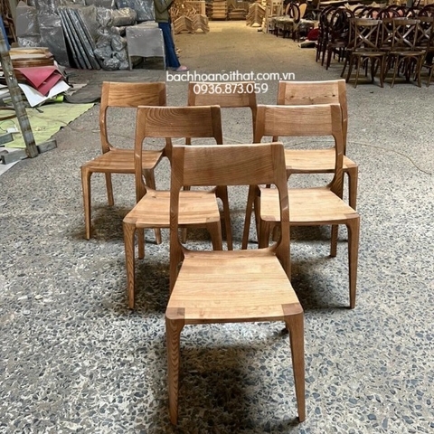GHẾ GỖ SỒI MẶT VÁN - GAG76