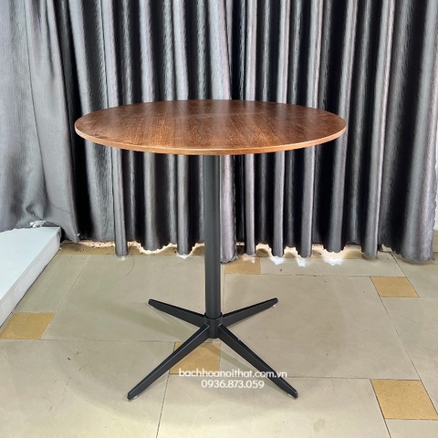 Mẫu Bàn Cafe Tròn Mặt Gỗ - BCF83