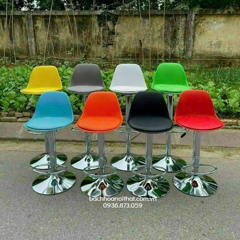 GHẾ BAR MẶT NỆM CHÂN XI MẠ - BAR19