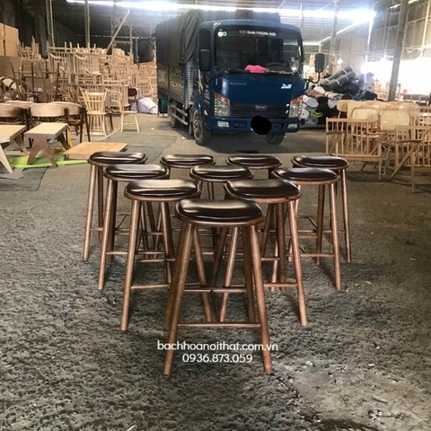 GHẾ BAR CHÂN GỖ MẶT NỆM - BAR20