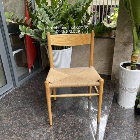 GHẾ GỖ CHÂN TIỆN ĐAN DÂY - GAG44