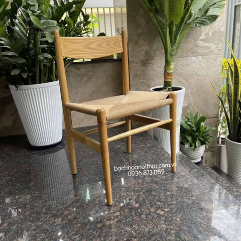 GHẾ GỖ CHÂN TIỆN ĐAN DÂY - GAG44