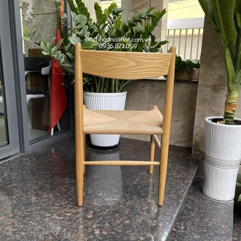 GHẾ GỖ CHÂN TIỆN ĐAN DÂY - GAG44