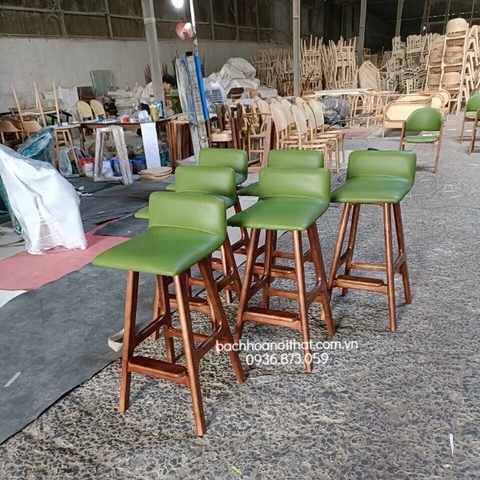GHẾ BAR CAFE GỖ CAO SU - BAR55