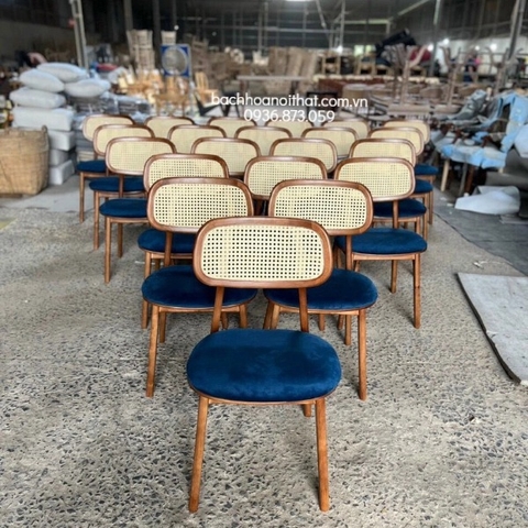 GHẾ GỖ SECCO TỰA ĐAN MÂY - GAG47