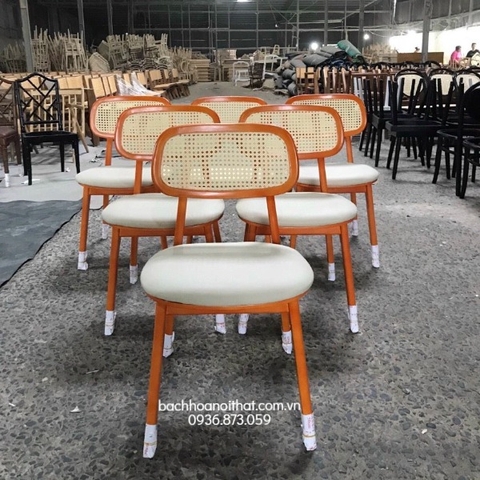 GHẾ GỖ SECCO TỰA ĐAN MÂY - GAG47