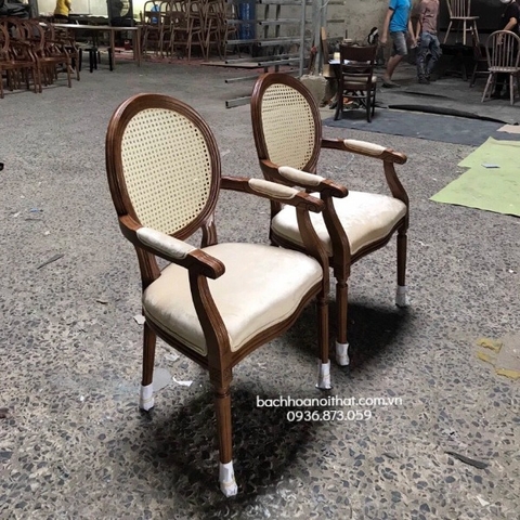 GHẾ LOUIS CÓ TAY TỰA MÂY - GAG49