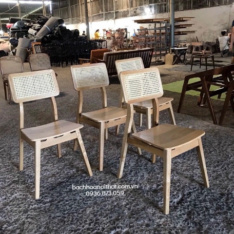 GHẾ BONAVISTA LƯNG MÂY MẶT GỖ - GAG59