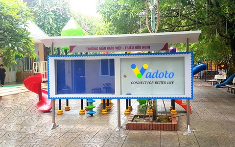 Lắp Đặt Bảng Thông Tin Ngoài Trời – Trường Mẫu Giáo Việt Triều