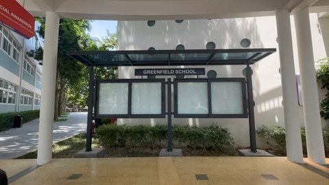 Lắp đặt bảng tin trường Greenfield School Hưng Yên trước thềm khai giảng