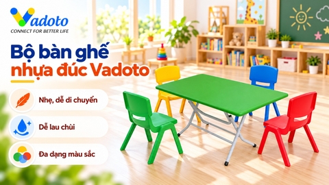 15+ mẫu bàn ghế mầm non cho bé đẹp, an toàn và tiện dụng