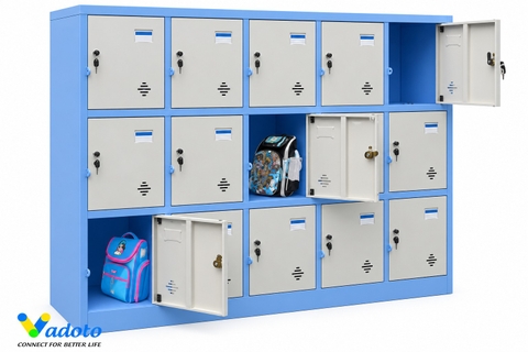 Tủ đựng đồ tư trang mầm non đẹp, gọn gàng và tiện dụng cho lớp học