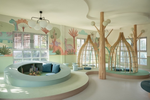 Thiết kế nội thất mầm non màu sắc hài hòa