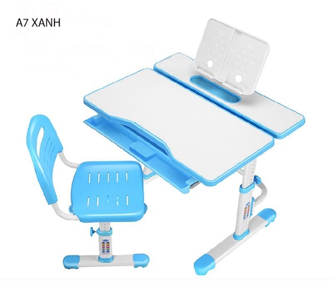 Combo Bàn Ghế Học Tập Thông Minh Cho Bạn Nữ VDTA7 Xanh