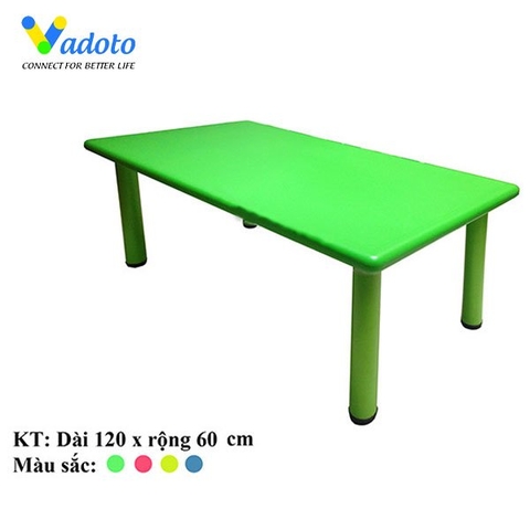 Bàn Nhựa Đúc Mầm Non Hình Chữ Nhật