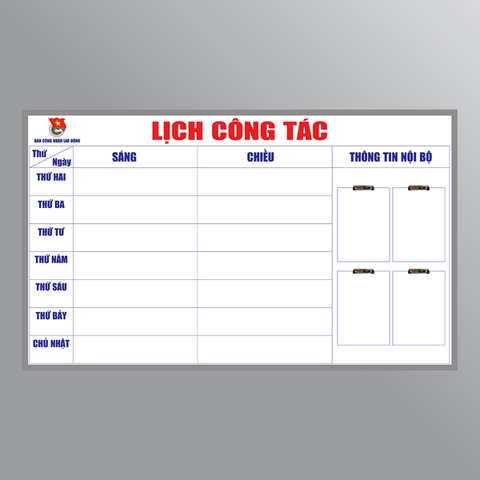 Bảng lịch công tác