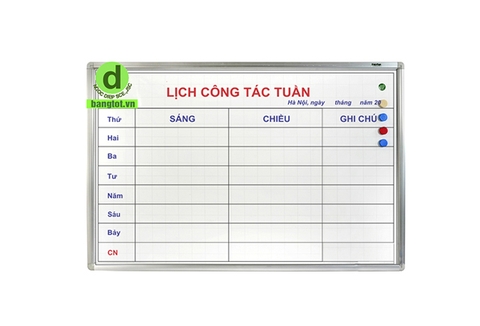 Bảng lịch công tác tuần