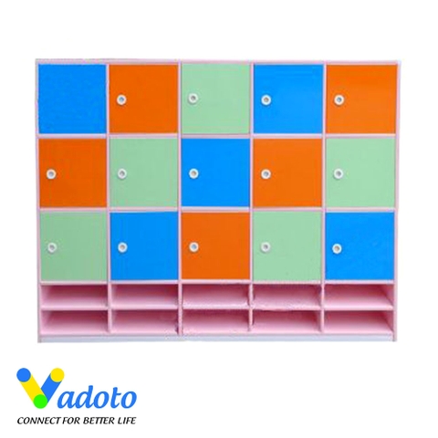 Tủ balo nhựa 15 ô 2 tầng TBL05 - Tủ đựng đồ trường học