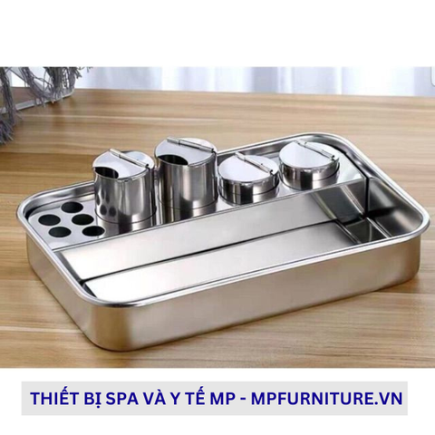 khay inox kèm hủ