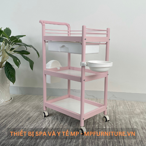 kệ đẩy 3 tầng spa