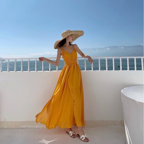 Váy BG 2 dây trắng hoa nhỏ 906