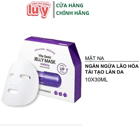 Hộp 10 Mặt Nạ Banobagi Vita Genic Tím Collagen