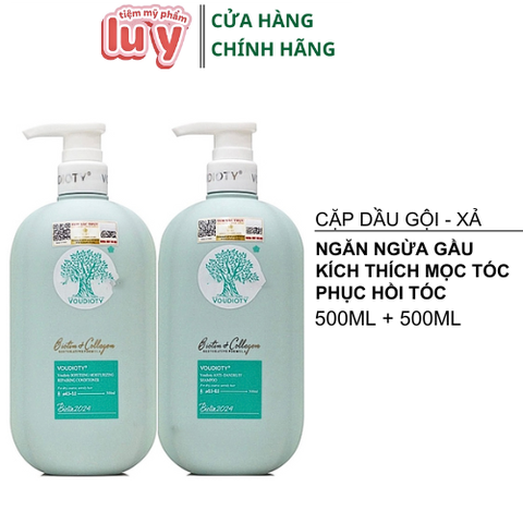 Cặp Gội Xả Biotin Dẹt 2024 Xanh Dương Trị Gầu 500ml [Cty - Full VAT]