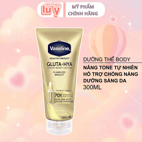 Sữa Dưỡng Thể Vaseline Gluta 70X Vàng Ban Ngày 300ml