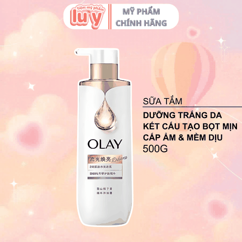 Sữa Tắm Dưỡng Trắng Olay Nội Địa Trung Vitamin C + B3 500g (Mẫu mới)