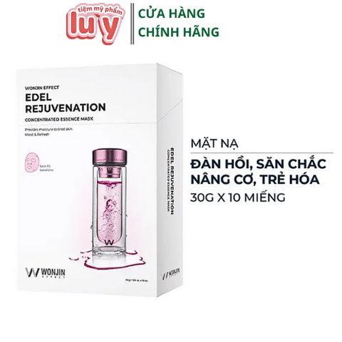 Hộp 10 Mặt Nạ Wonjin Hồng Collagen