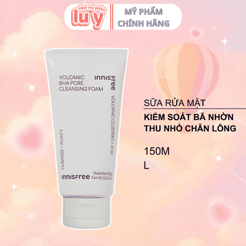 Sữa Rửa Mặt Innisfree Tro Núi Lửa Làm Sạch Sâu, Thu Nhỏ Lỗ Chân Lông 150g