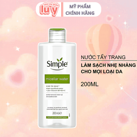 Nước Tẩy Trang SIMPLE 200ml - Mẫu mới