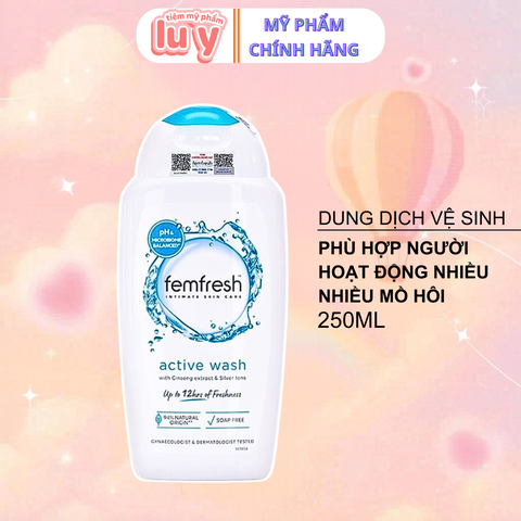 Dung dịch vệ sinh phụ nữ Femfresh màu xanh (250ml) - Thoáng mát