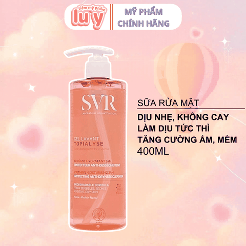 Sữa rửa mặt SVR 400ml da thường, da khô chai vòi