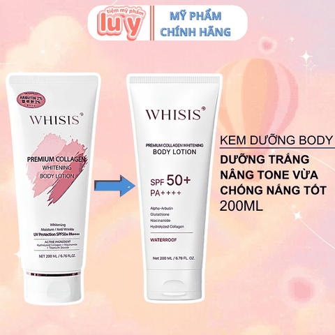 Kem Dưỡng Body Whisis Ban Ngày 200ML Mẫu Mới