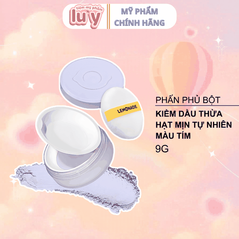 Phấn Phủ Bột Lemonade Thuần Chay Màu Tím 9g