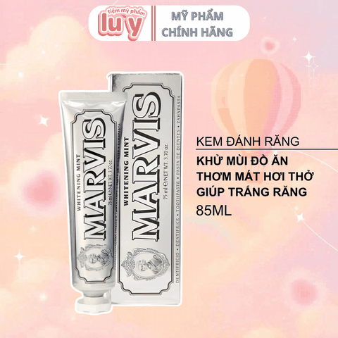 Kem Đánh Răng Marvis Màu Bạc Làm Trắng Răng 85ml