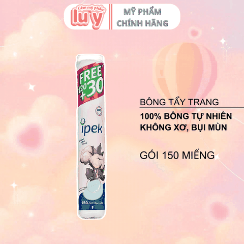 Bông Tẩy Trang Ipek 150 miếng