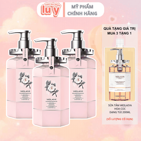 Combo 3 Sữa Tắm Weilaiya Hương Hoa Trà (Tặng Sữa Tắm Túi 200ML)